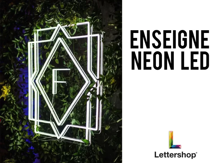 enseigne design neon retroeclairee